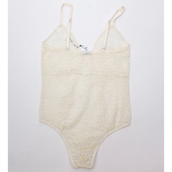 New Fleur du Mal sz L bodysuit off white ivory lace bow - Picture 12 of 12